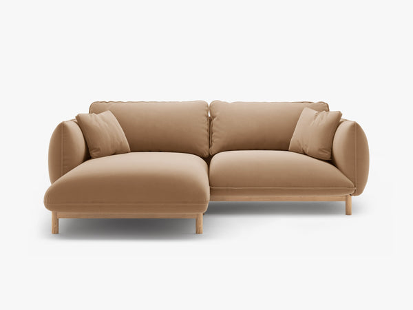Modern Corner Sofa – Curved Scandinavian Style L-Shaped Couch W220