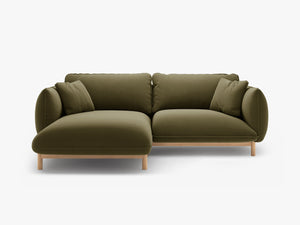 Modern Corner Sofa – Curved Scandinavian Style L-Shaped Couch W220