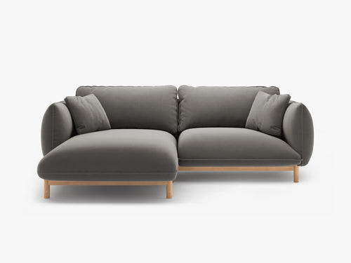 Modern Corner Sofa – Curved Scandinavian Style L-Shaped Couch W220
