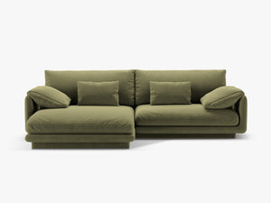 Corner Sofa with Adjustable Armrests & Modern Floating Design W250