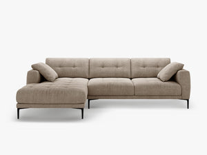 Modern Corner Sofa – Deep Seating L-Shape Couch with Sleek Metal Legs W291