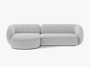 Corner Sofa with Chaise Lounge & Modern Curved Design W285