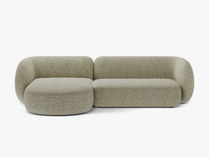Corner Sofa with Chaise Lounge & Modern Curved Design W285
