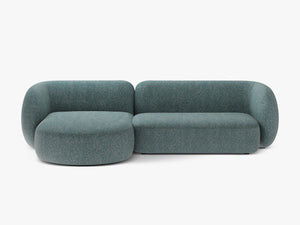 Corner Sofa with Chaise Lounge & Modern Curved Design W285