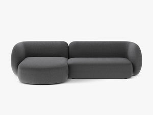 Corner Sofa with Chaise Lounge & Modern Curved Design W285