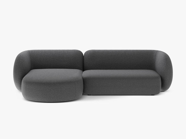 Corner Sofa with Chaise Lounge & Modern Curved Design W285
