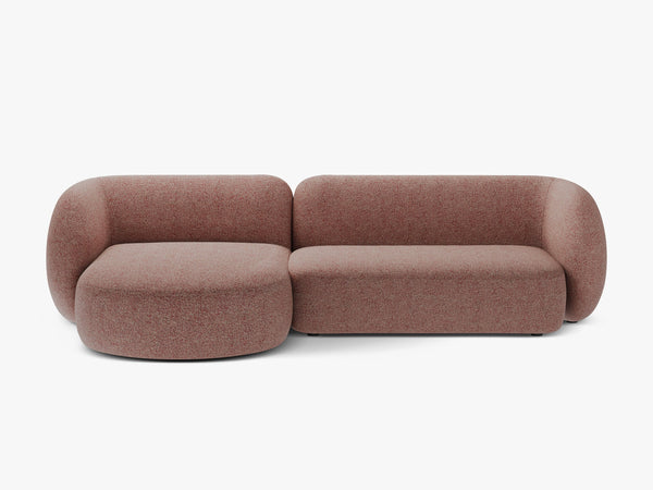 Corner Sofa with Chaise Lounge & Modern Curved Design W285