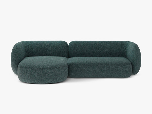 Corner Sofa with Chaise Lounge & Modern Curved Design W285