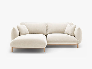 Modern Corner Sofa – Curved Scandinavian Style L-Shaped Couch W220