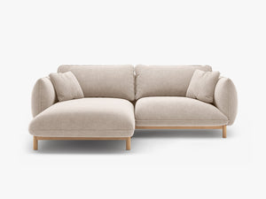 Modern Corner Sofa – Curved Scandinavian Style L-Shaped Couch W220
