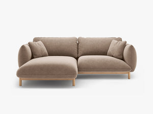Modern Corner Sofa – Curved Scandinavian Style L-Shaped Couch W220