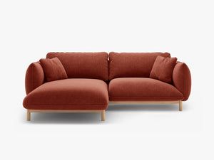Modern Corner Sofa – Curved Scandinavian Style L-Shaped Couch W220