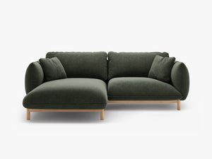 Modern Corner Sofa – Curved Scandinavian Style L-Shaped Couch W220