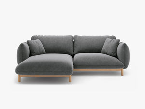 Modern Corner Sofa – Curved Scandinavian Style L-Shaped Couch W220
