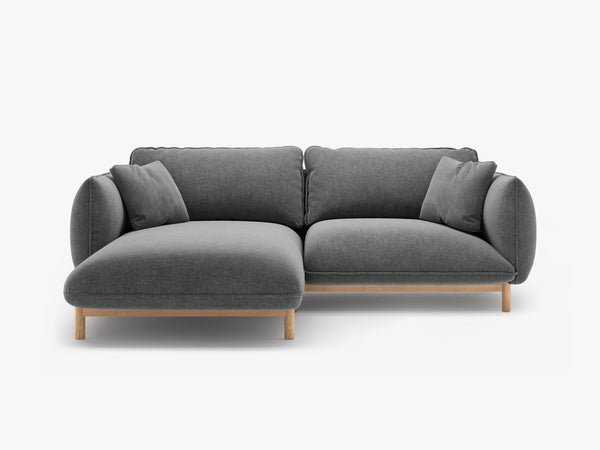 Modern Corner Sofa – Curved Scandinavian Style L-Shaped Couch W220
