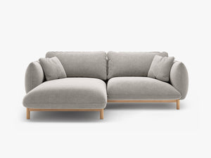 Modern Corner Sofa – Curved Scandinavian Style L-Shaped Couch W220