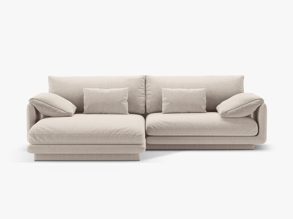 Corner Sofa with Adjustable Armrests & Modern Floating Design W250