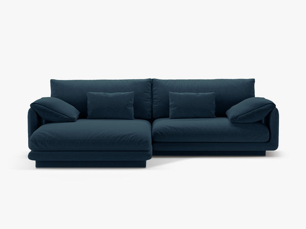 Corner Sofa with Adjustable Armrests & Modern Floating Design W250