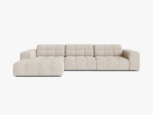 Corner Sofa with Deep Seating & Tufted Modern Design W294