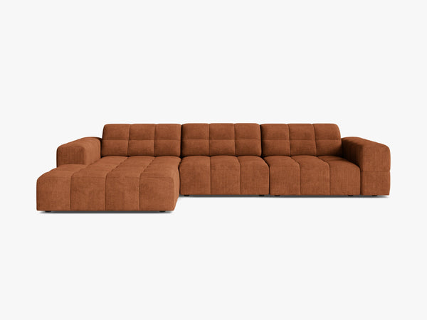 Corner Sofa with Deep Seating & Tufted Modern Design W294