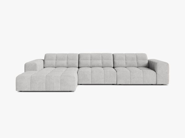 Corner Sofa with Deep Seating & Tufted Modern Design W294