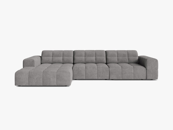 Corner Sofa with Deep Seating & Tufted Modern Design W294