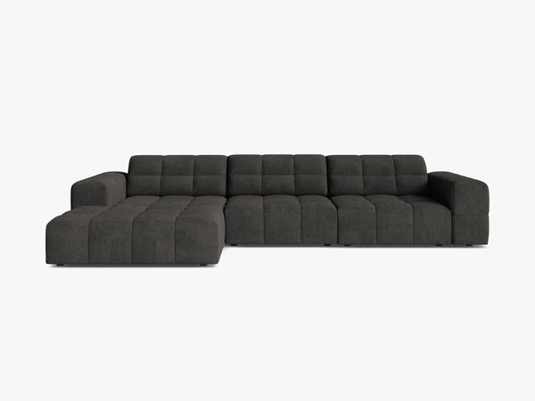 Corner Sofa with Deep Seating & Tufted Modern Design W294