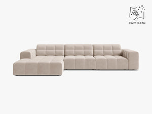 Corner Sofa with Deep Seating & Tufted Modern Design W294
