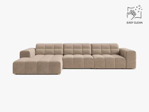 Corner Sofa with Deep Seating & Tufted Modern Design W294