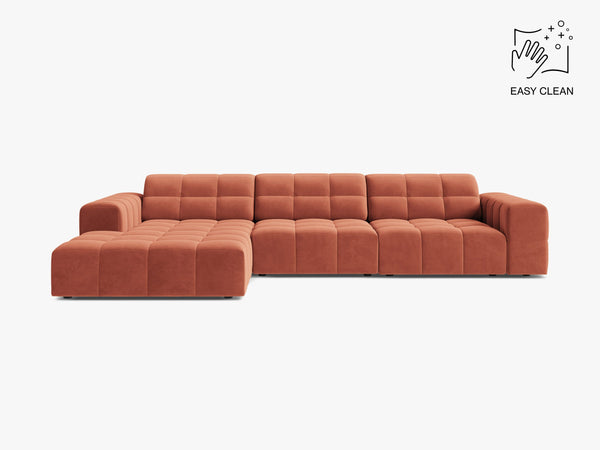 Corner Sofa with Deep Seating & Tufted Modern Design W294