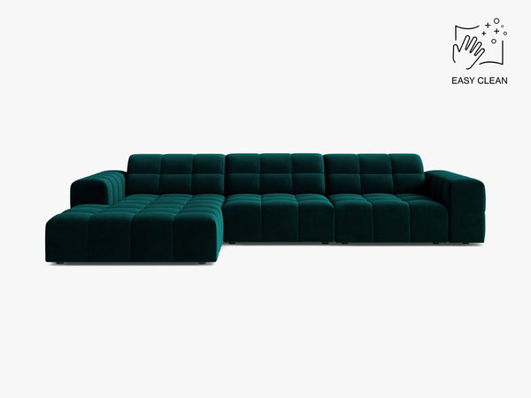 Corner Sofa with Deep Seating & Tufted Modern Design W294