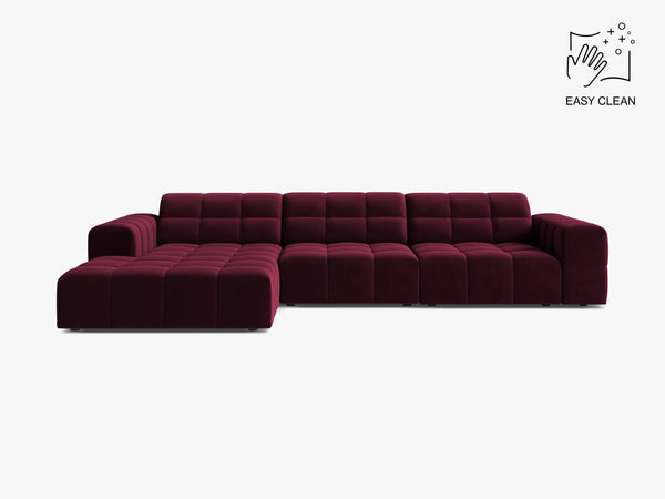 Corner Sofa with Deep Seating & Tufted Modern Design W294