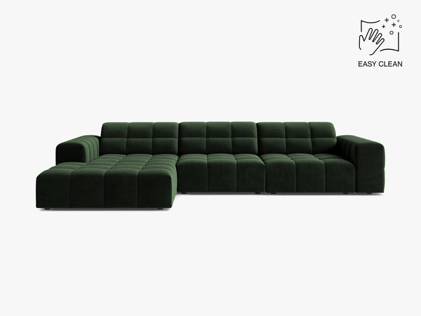 Corner Sofa with Deep Seating & Tufted Modern Design W294