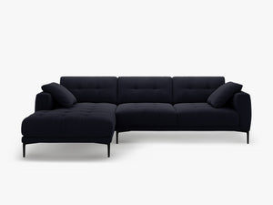 Modern Corner Sofa – Deep Seating L-Shape Couch with Sleek Metal Legs W291