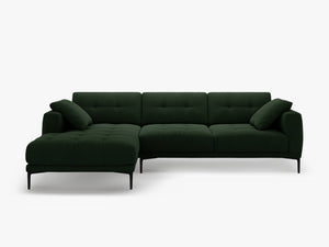 Modern Corner Sofa – Deep Seating L-Shape Couch with Sleek Metal Legs W291