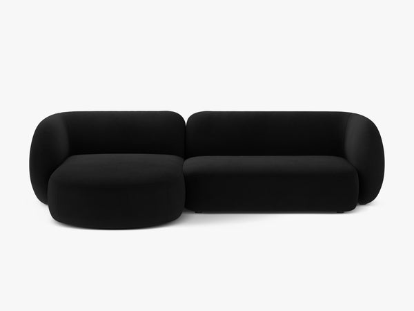 Corner Sofa with Chaise Lounge & Modern Curved Design W285