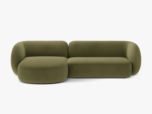 Corner Sofa with Chaise Lounge & Modern Curved Design W285