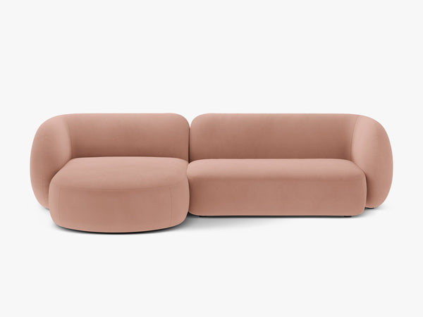 Corner Sofa with Chaise Lounge & Modern Curved Design W285