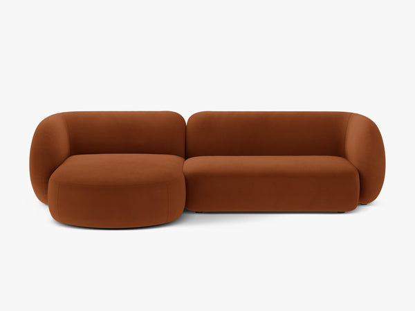 Corner Sofa with Chaise Lounge & Modern Curved Design W285