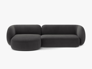 Corner Sofa with Chaise Lounge & Modern Curved Design W285