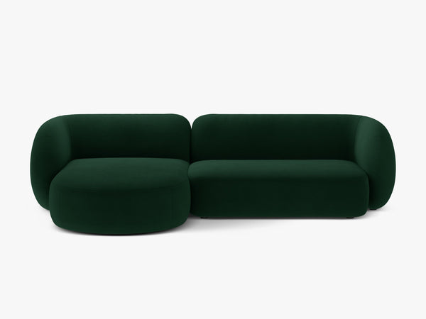 Corner Sofa with Chaise Lounge & Modern Curved Design W285