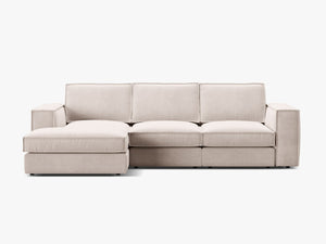 Modern Corner Sofa – L-Shaped Deep Seating Couch with Cushions W284