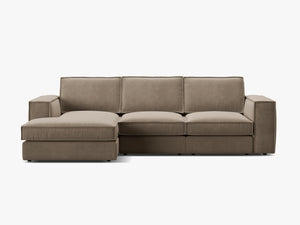 Modern Corner Sofa – L-Shaped Deep Seating Couch with Cushions W284