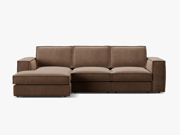 Modern Corner Sofa – L-Shaped Deep Seating Couch with Cushions W284
