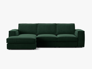 Modern Corner Sofa – L-Shaped Deep Seating Couch with Cushions W284