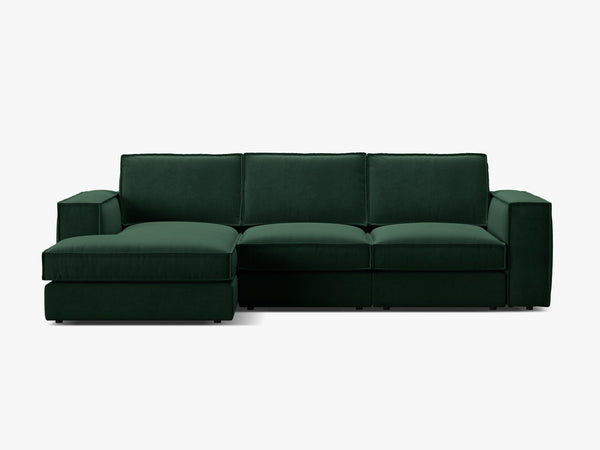Modern Corner Sofa – L-Shaped Deep Seating Couch with Cushions W284