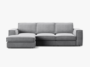 Modern Corner Sofa – L-Shaped Deep Seating Couch with Cushions W284