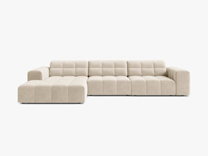 Corner Sofa with Deep Seating & Tufted Modern Design W294