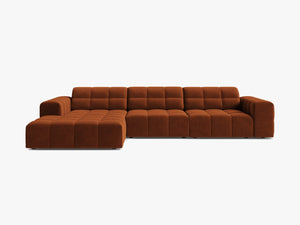 Corner Sofa with Deep Seating & Tufted Modern Design W294