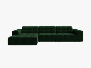Corner Sofa with Deep Seating & Tufted Modern Design W294